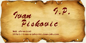 Ivan Pisković vizit kartica